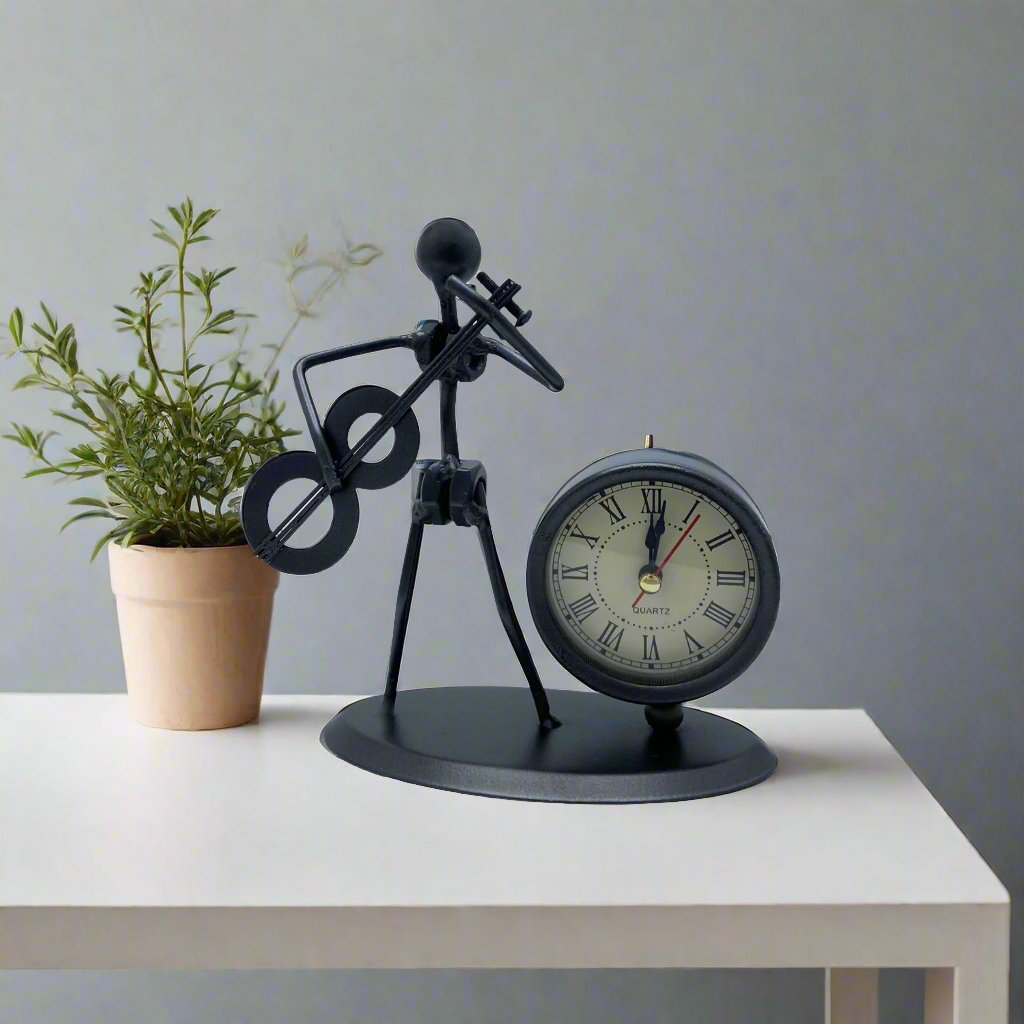 Musician Clock Figure