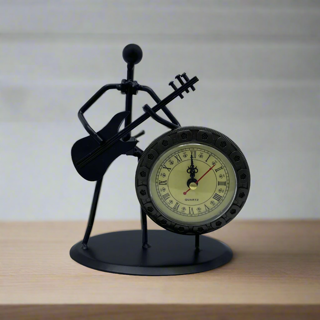 Musician Clock Figure