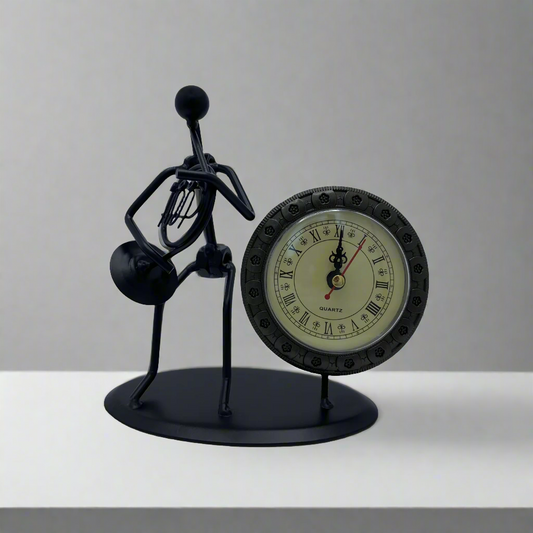 Musician Clock Figure