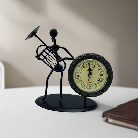 Musician Clock Figure