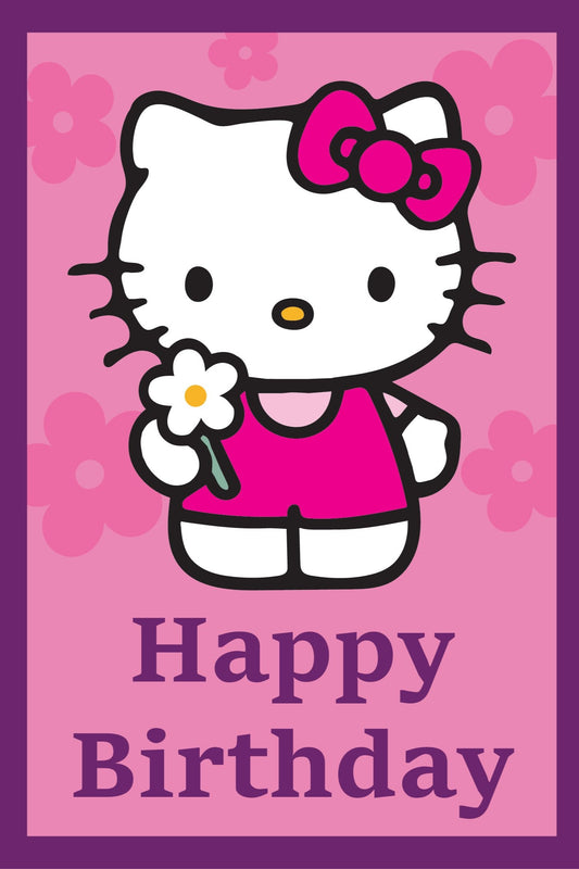 Hello kitty birthday greeting card -1