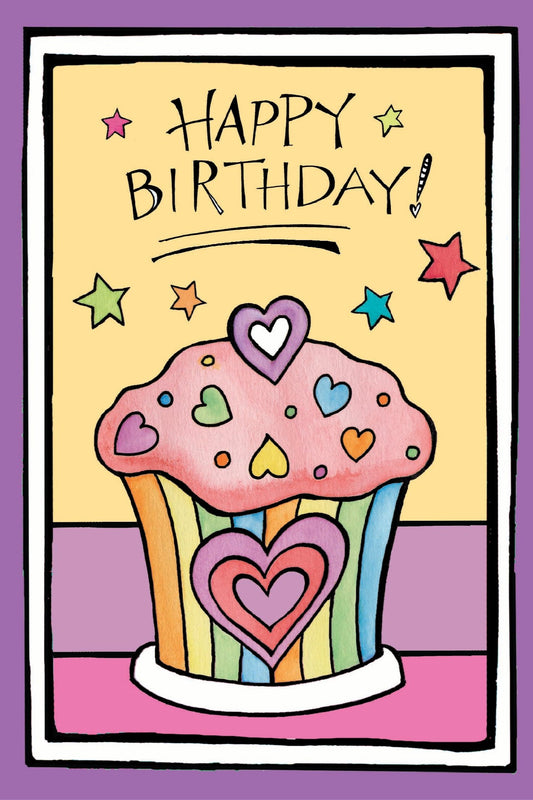 Cupcake birthday greeting card