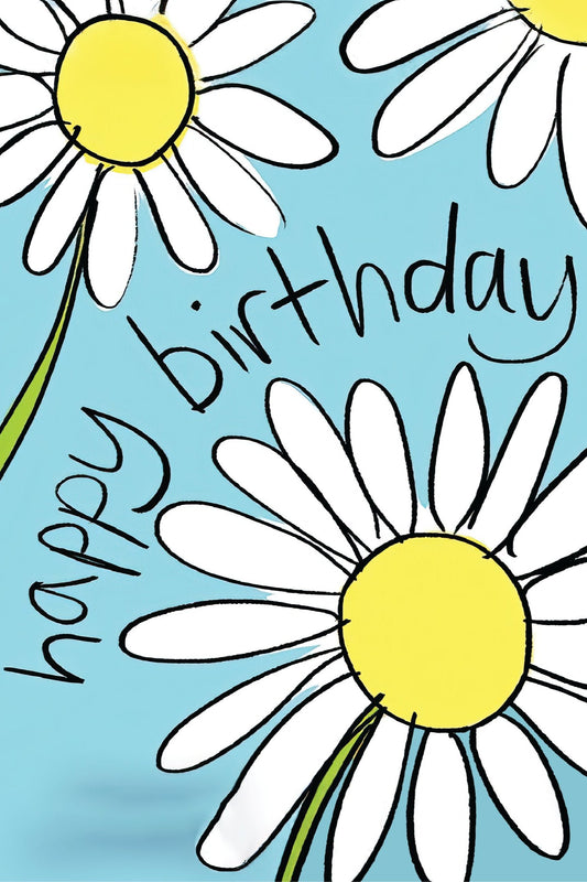 Floral birthday greeting card