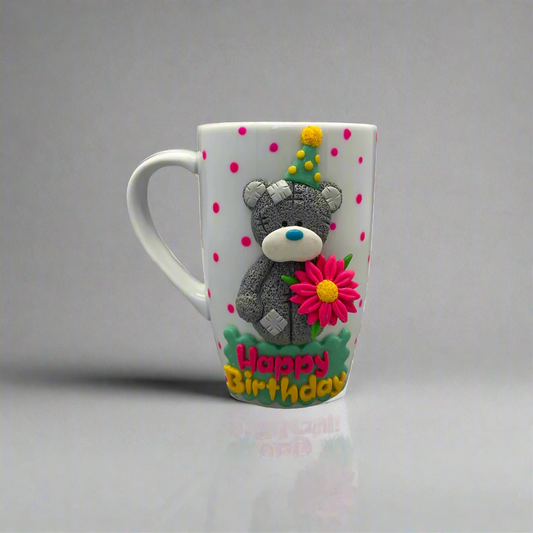 Teddy With Flower mug